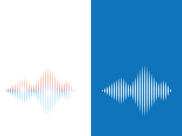 Sound waves logo background modern music vector image preview picture