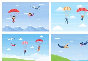 13 Skydive Outdoor Flat Design