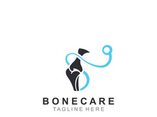 Bone care logo, Minimalist joint bone design Illustration orthopedic template