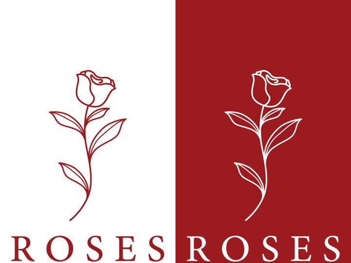 Creative rose flower logo design
