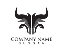 Bull head logo vector icon design illustration