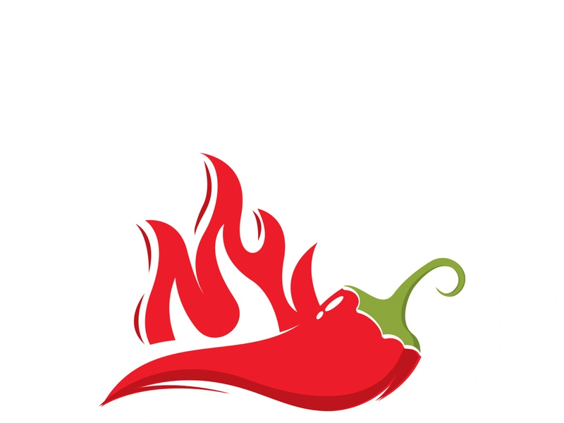 Red hot natural chili icon vector illustration