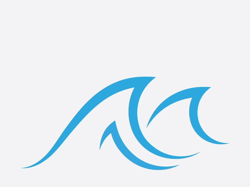 Water wave Logo design vector Template