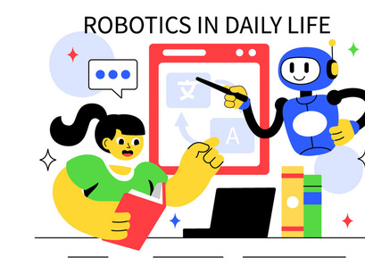 10 Robotics in Daily Life Illustration