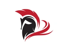 Spartan helmet icon illustration design