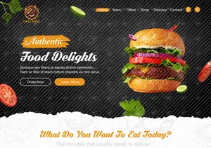 Comida a la parrilla – Página de aterrizaje de Comida Rápida y Restaurante