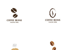 Premium coffee bean logo design.