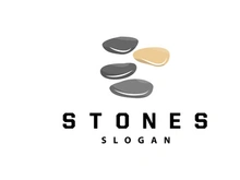 Stone Logo, Premium Elegant Design, Stone Balance Vector