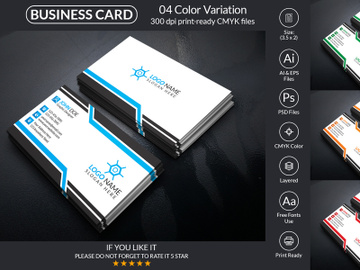 Clean And Minimal Business Card Design Template preview picture