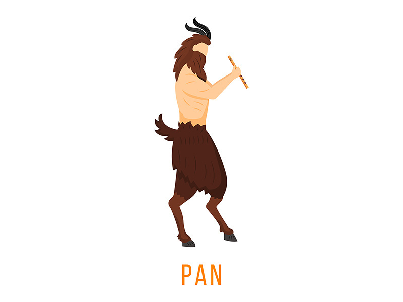 Pan flat vector illustration