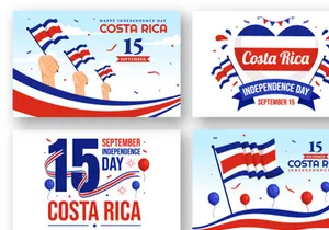 16 Happy Independence Day of Costa Rica Illustration