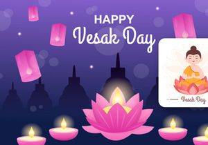 15 Vesak Day Celebration Cartoon Illustration