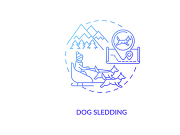 Dog sledding concept icon preview picture