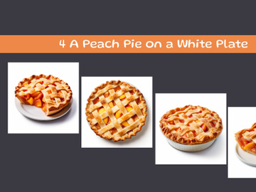 A Peach Pie on a White Plate preview picture