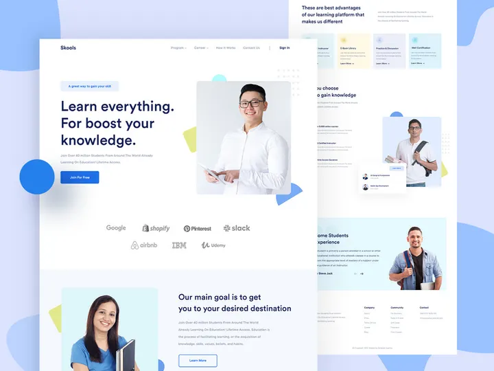 Skool ll Landing Page Design
