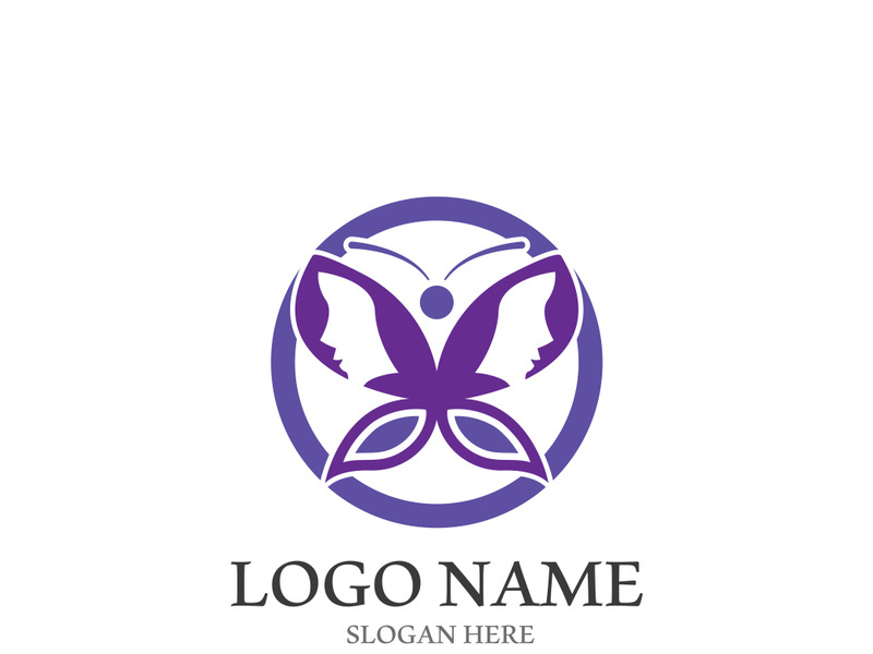 Butterfly logo icon vector design illustration