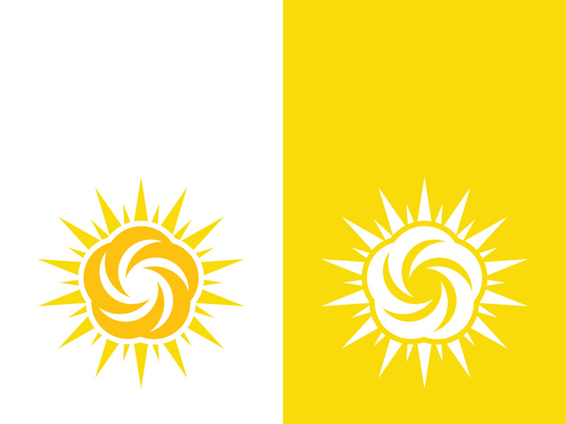 Sun vector illustration icon logo template design
