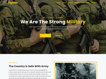 Fighter Military Service & Army Website Template preview picture