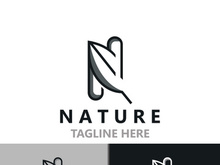 Nature leave logo design, vector plant eco style botanical collection business template