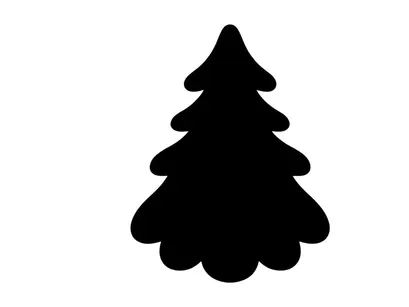 Silhouette of Christmas Tree for Holiday Celebration and Festive Decor