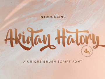Akidan Hatory - Bold Script Font preview picture