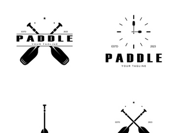 simple paddle logo,design for surfing,rafting,canoe,boat,surfing and rowing equipment business,vector preview picture