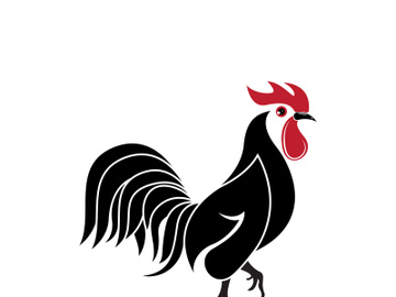 Rooster logo icon vector and symbol template design illustration preview picture