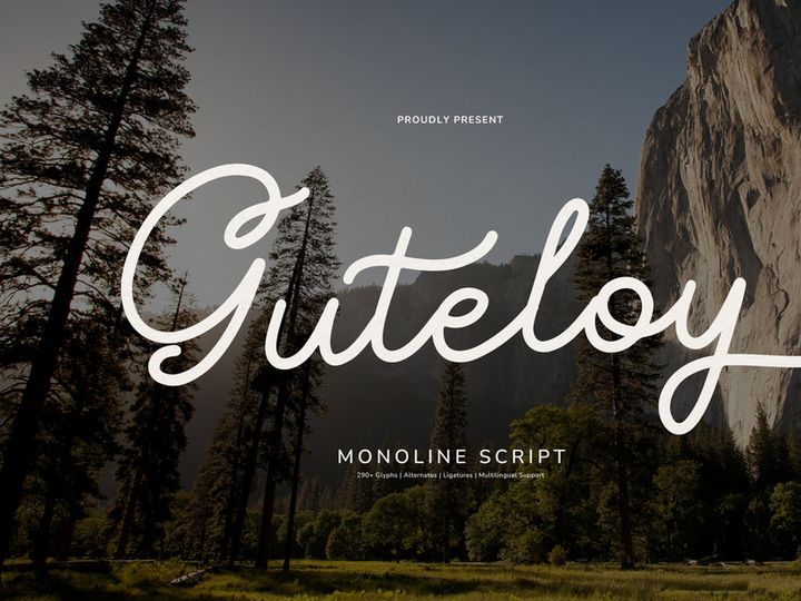Guteloy | Monoline Script