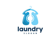 Laundry Logo, Cleaning Washing Vector