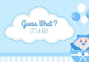 30 Birth Photo is it a Boy and Girl Cartoon Illustration