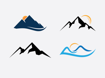 Mountain logo symbol, mountain vector sign preview picture
