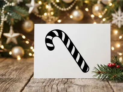 Listra de bastão de doces preto e branco isolado em fundo branco limpo