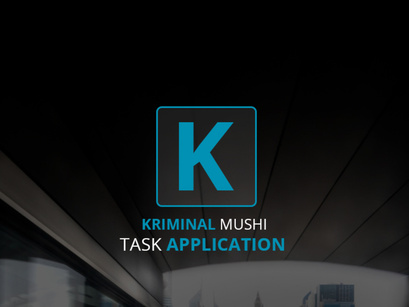 KRIMINAL Mobile App Design Login Free PSD