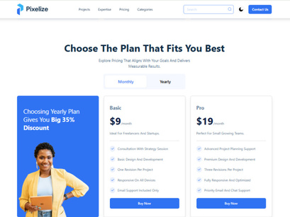 Pixelize Portfolio Nextjs Template
