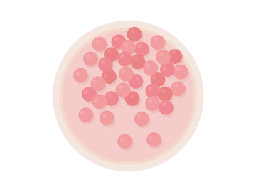 Compact powder balls semi flat color vector object preview picture