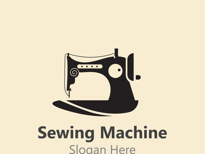 Sewing Machine Logo design concept, Tailor Sewing vector, Fashion Simple Design Template