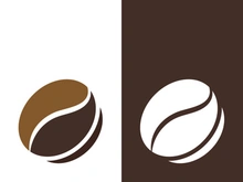 Coffee bean icon vector illustration template