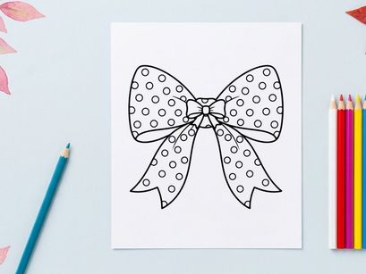 Ilustrasi pita hadiah polkadot, ikon pita Natal dekoratif untuk desain liburan.
