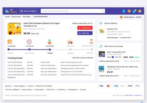 Ecommerce Online Shopping Order Tracking Screens Website Template Pack