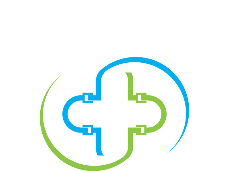 Health medical logo template vector illustration design