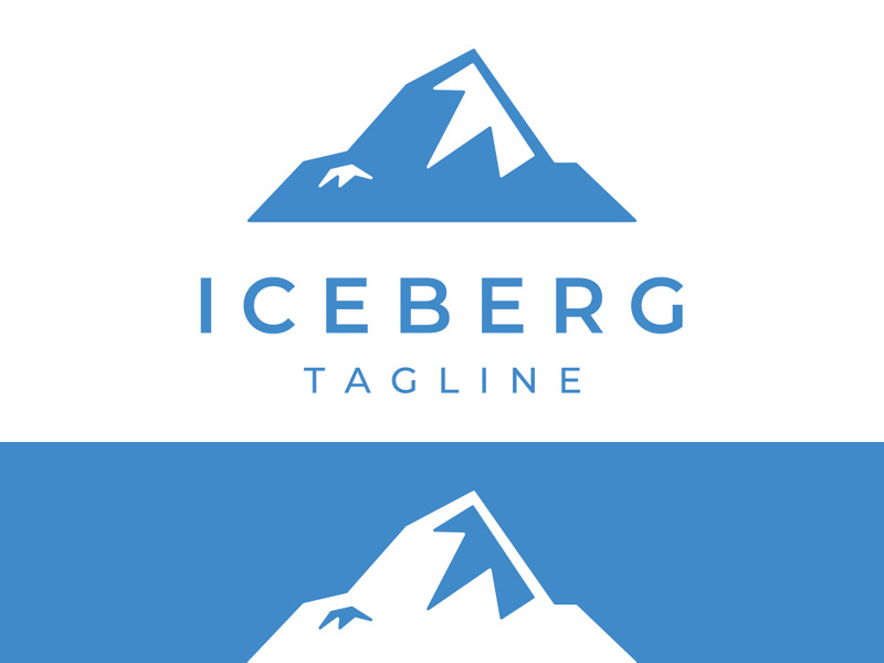 Antarctic iceberg logo design.