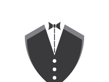 Classic tie icon and suit fashion man logo design
