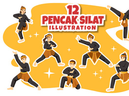 12 Pencak Silat Sport Illustration preview picture