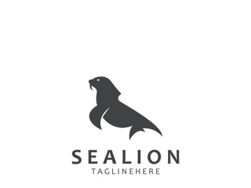 Sea lion mammal logo design animal sea illustration template preview picture