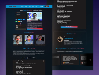 Online Course Detail Page and Dashboard Design