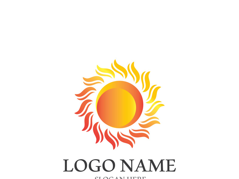 Sun vector illustration icon logo template design