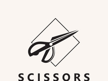 Scissors Logo Design Icon Template. Modern simple design. barbers tools and barbershop. Vector Illustration