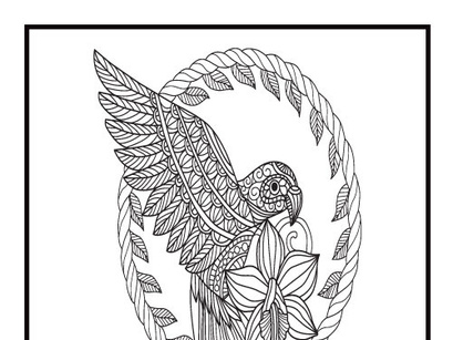 6 Birds  Coloring Book Pages KDP Interior.