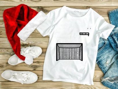 Soccer goal net illustration with western logo