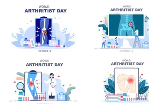 16 World Arthritis Day Vector Illustration